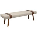 Ver imagem 2 de Puff Recamier Retangular para Sala Quarto Belt 195cm Bouclê - Sofa Store:bouclê Bege