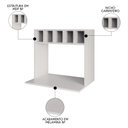 Ver imagem 3 de Suporte Micro-ondas Forno Armário Aéreo com Adega 60cm Lótus M24 Branco - Mpozenato