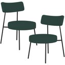 Ver imagem 1 de Kit 02 Poltronas Decorativas Para Sala De Estar Base Fixa Londres L02 Linho Verde Musgo - Lyam Lyam