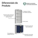 Ver imagem 4 de Kit Balcão + Cristaleira 70cm Vik Madesa Branco/azul/branco