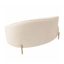 Ver imagem 6 de Sofá de Canto Curvo Billini 3 Lugares Fixo 230cm Off White Bouclé Sofá Home