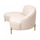 Ver imagem 5 de Sofá de Canto Curvo Billini 3 Lugares Fixo 230cm Off White Bouclé Sofá Home