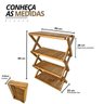 Estante Sanfonada Multiuso Dobrável e Floreira de Madeira - Maju Madeiral - 8