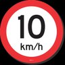 PLACA VELOCIDADE MÁXIMA PERMITIDA 10 KM/H R-19 RESOLUÇÃO CONTRAN Nº 243 06/2007 - 1