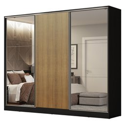Guarda-roupa Casal 100% Mdf Madesa Royale 3 Portas de Correr com Espelho - 4