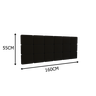 Cabeceira Para Cama Box Casal 1,60x55 Estofada - Preto/Suede - 2