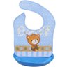 Babador Cata Migalha Verso Impermeável Azul Urso - 2