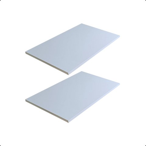 Kit 2 Prateleira Branca 40X35 Tampo Tabua Mdf  Organizadora Decoração Cozinha Quarto Banheiro Sala