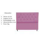 Ver imagem 5 de Cabeceira Cama Box Solteiro 90 Cm Aurora Suede Rosa