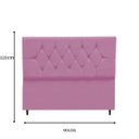 Ver imagem 3 de Cabeceira Cama Box Solteiro 90 Cm Aurora Suede Rosa