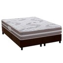 Ver imagem 1 de Cama Box Queen: Colchão Espuma D33 Herval Long Live + Base Crc Suede Brown (158x198)