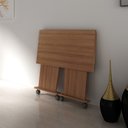 Ver imagem 3 de Mesa para Escritório com Rodizio Me4117 Amêndoa Tecnomobili