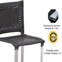 Ver imagem 4 de Conjunto de 3 Banquetas e Bistrô Madri em Alumínio para Edícula Trama Original