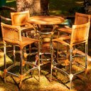 Ver imagem 6 de Conjunto de 3 Banquetas e Bistrô Madri em Alumínio para Edícula Trama Original
