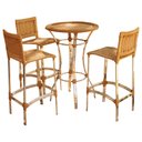 Ver imagem 1 de Conjunto de 3 Banquetas e Bistrô Madri em Alumínio para Edícula Trama Original