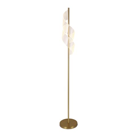 Luminária de Chão Skylight Mast 3066cl 155cm Led Bivolt Dourado / Translucido