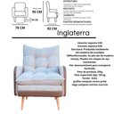 Ver imagem 4 de Poltrona Reclinável 3 Posições com Puff Roma em Linho Premium Bege Caramelo