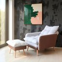 Ver imagem 1 de Poltrona Reclinável 3 Posições com Puff Roma em Linho Premium Bege Caramelo