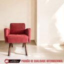 Ver imagem 6 de Poltrona Canadá Suede Terracota Pés de Madeira Montagem Fácil