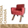 Poltrona Canadá Suede Terracota Pés de Madeira Montagem Fácil - 5