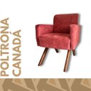 Ver imagem 5 de Poltrona Canadá Suede Terracota Pés de Madeira Montagem Fácil