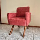 Ver imagem 7 de Poltrona Canadá Suede Terracota Pés de Madeira Montagem Fácil