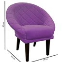 Ver imagem 6 de Kit 2 Cadeiras Sala de Estar Liz Veludo Roxo