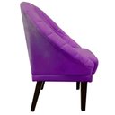 Ver imagem 2 de Kit 2 Cadeiras Sala de Estar Liz Veludo Roxo