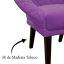 Ver imagem 5 de Kit 2 Cadeiras Sala de Estar Liz Veludo Roxo