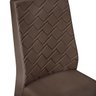 Conjunto de Sala de Jantar 6 Cadeiras Tampo sem Vidro 170x90 Cm Dj Móveis Kiara Freijó Lidia Moca - 5