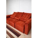 Ver imagem 3 de Sofá Retrátil e Reclinável Ipanema 2.10m Tecido Veludão c/ 03 Módulos - Montagem Inclusa:Terracota