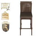Ver imagem 4 de Mesa Bistrô e 4 Banquetas Roma Marrom Corda Estofado 9 Trama Marrom
