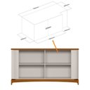 Ver imagem 4 de Buffet Aparador Curvo em MDF 4 Portas 160cm Off White Cinamomo Serena