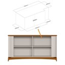 Ver imagem 6 de Buffet Aparador Curvo em MDF 4 Portas 160cm com Pés em Madeira Maciça Serena