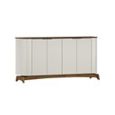 Ver imagem 2 de Buffet Aparador Curvo em MDF 4 Portas 160cm Off White Cinamomo Serena