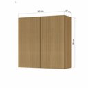 Ver imagem 2 de Armário Aéreo Modular 2 Portas Nesher Rainha 80cm Ripado 100% Mdf
