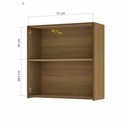 Ver imagem 3 de Armário Aéreo Modular 2 Portas Nesher Rainha 80cm Ripado 100% Mdf