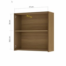 Armário Aéreo Modular 2 Portas Nesher Rainha 80cm Ripado 100% Mdf - 3