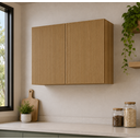 Ver imagem 1 de Armário Aéreo Modular 2 Portas Nesher Rainha 80cm Ripado 100% Mdf