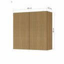 Ver imagem 4 de Armário Aéreo Modular 2 Portas Nesher Rainha 80cm Ripado 100% Mdf