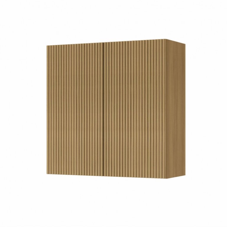 Armário Aéreo Modular 2 Portas Nesher Rainha 80cm Ripado 100% Mdf