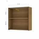 Ver imagem 5 de Armário Aéreo Modular 2 Portas Nesher Rainha 80cm Ripado 100% Mdf