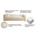 Ver imagem 4 de Sofá 3 Lugares 200cm Orgânico Luxo Recepção Cecília Bouclé