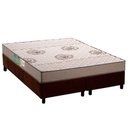 Ver imagem 1 de Conjunto Box Queen: Colchão Espuma Polar D33 Pérola Clean + Base Crc Suede Brown (158x198)