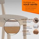 Ver imagem 5 de Sala de Jantar 4 Lugares Mesa Jolie 100cm Tampo Redondo de Vidro e 4 Cadeiras Estofadas Copper Soft