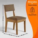 Ver imagem 3 de Sala de Jantar 4 Lugares Mesa Jolie 100cm Tampo Redondo de Vidro e 4 Cadeiras Estofadas Copper Soft