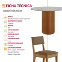 Ver imagem 7 de Sala de Jantar 4 Lugares Mesa Jolie 100cm Tampo Redondo de Vidro e 4 Cadeiras Estofadas Copper Soft