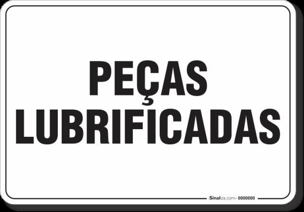 PLACA ORGANIZAÇÃO PEÇAS LUBRIFICADAS - 1