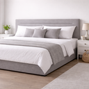 Ver imagem 6 de Cabeceira P/ Cama King Moderna Estofada Suede 213cm Cinza