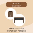 Ver imagem 4 de Mesa para Escritório Escrivaninha Tamburato Mdp Nogal/preto